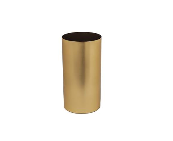 Cylindrical Classic Parels Steel Pot gold finish