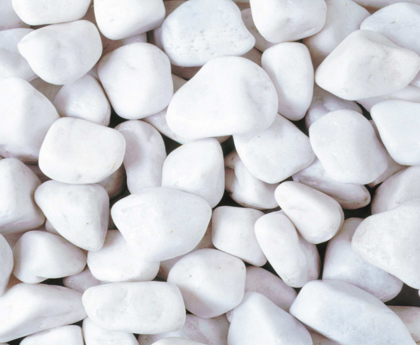 NATURAL SNOW WHITE PEBBLE STONE