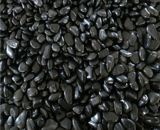 Black pebble high polish