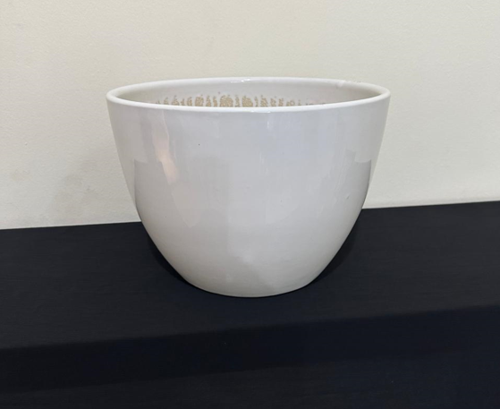 White ceramic pot