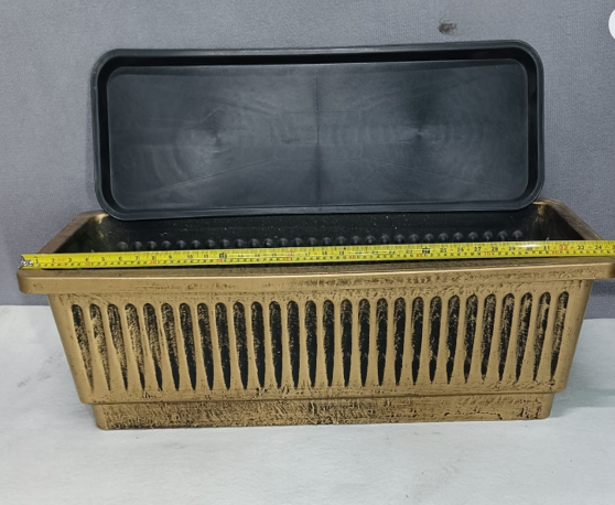 Premium Golden rectangular pot
