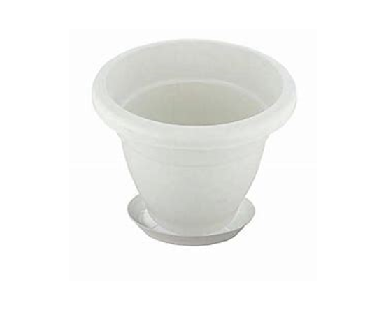 white plastic pot