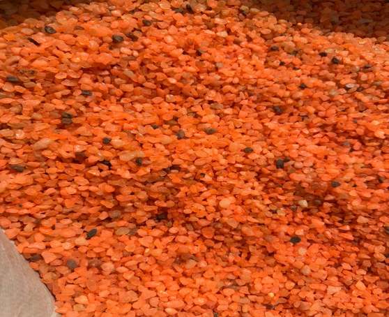 Gravel colored orange