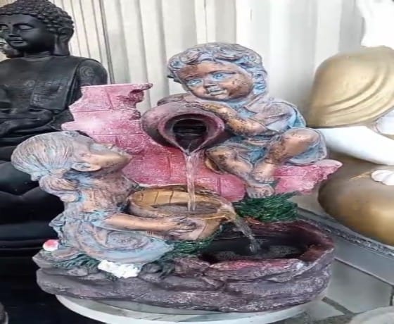 Boy and Girl Water Fountain