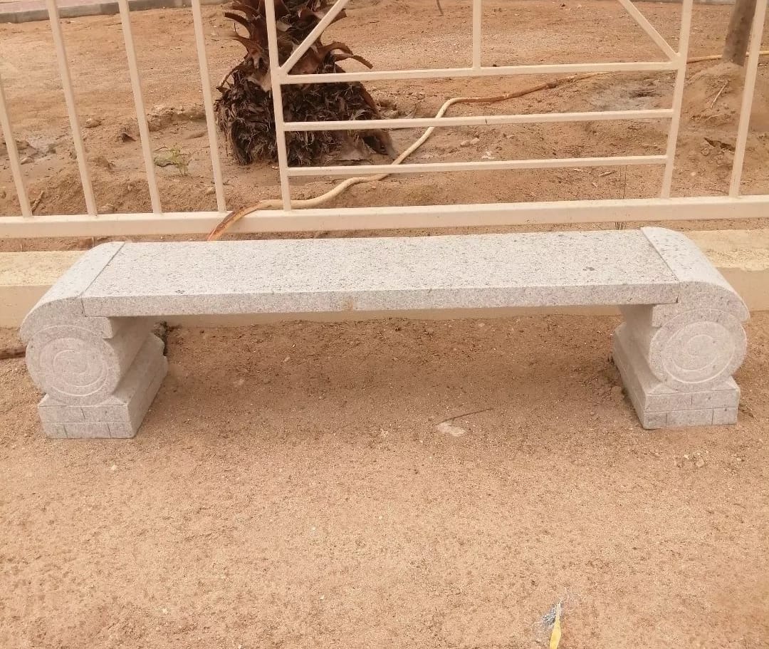 Outdoor Garden Natural Rock Stone Bench